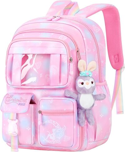 Girls Backpack,Kids Backpack for Girls with Compartment,Book Bag for Elementary Primary School(Blue) in Saudi Arabia