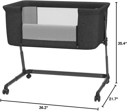 Pamo babe Baby Bassinet Bedside Sleeper for Newborn Bed Crib with Breathable Mesh Sides Co-Sleeping Bedside Crib for Infant Breastfeeding with Height-Adjustable and Wheels, Z-Type Stable Frame in Kuwait