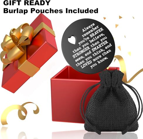 Pocket Hug Token Keepsake for Friends Family, Long Distance Relationship Love Gift, Stainless Steel Double-Sided Miss You, Back to School Gifts for Boy, Isolation Lockdown Quarantine in Saudi Arabia