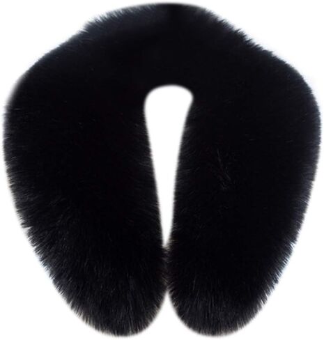 Women Winter Artificial Faux Fur Scarf,Detachable Faux Fur Hood with Buttons in Saudi Arabia
