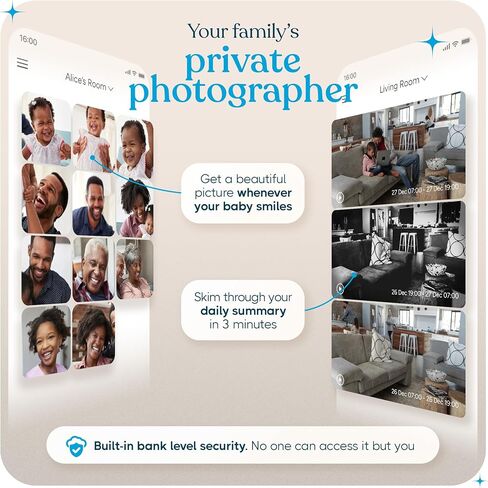 جهاز مراقبة الأطفال invidyo WiFi مع الكاميرا والصوت: تتبع النوم، تنبيهات البكاء، اكتشاف السعال | مقلاة وإمالة لاسلكية، تطبيق الهاتف الذكي، فيديو عالي الدقة 1080 بكسل، رؤية ليلية، التحدث في اتجاهين، مستشعر درجة الحرارة in Saudi Arabia
