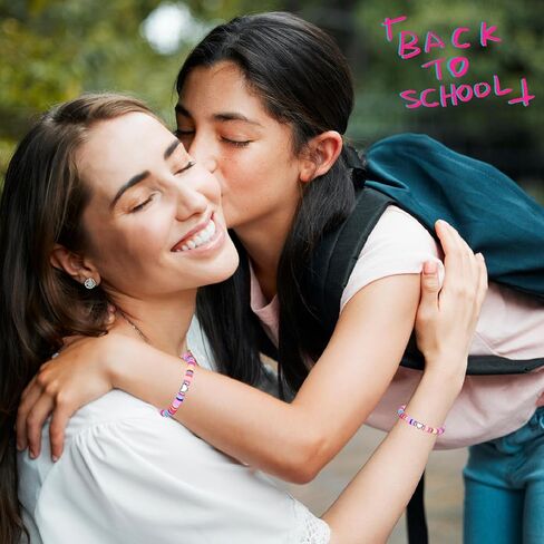 First Day of School Bracelet, Back to School Gifts Matching Heart Mommy and Me Bracelets for Mother Daughter Son Girls Boys in Saudi Arabia