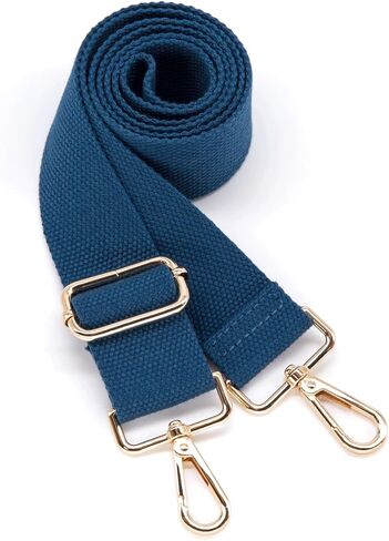 S&loyoe أشرطة محفظة بلون سادة بديلة لحقيبة كروس وحزام جيتار عريض قابل للتعديل لحقائب اليد 1.5 بوصة (فضي أسود نقي) in Kuwait