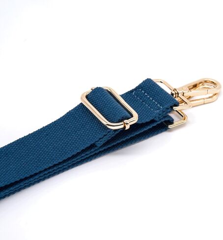 S&loyoe أشرطة محفظة بلون سادة بديلة لحقيبة كروس وحزام جيتار عريض قابل للتعديل لحقائب اليد 1.5 بوصة (فضي أسود نقي) in Kuwait