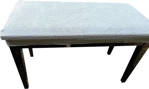 Waterproof Dining Bench Cover Protector - Perfect For Kids, Elderly, Restaurants, Dental Clinics, Party, Home - Machine Washable, Stretchy, Snugly Fit, Clean the Mess Easily (49x17, Black) in Kuwait