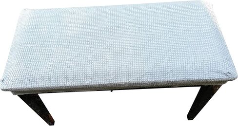 Waterproof Dining Bench Cover Protector - Perfect For Kids, Elderly, Restaurants, Dental Clinics, Party, Home - Machine Washable, Stretchy, Snugly Fit, Clean the Mess Easily (49x17, Black) in Kuwait