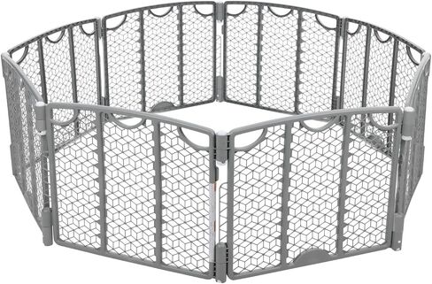 Evenflo Versatile Play Space Adjustable Play Area, 6-Panel (Cool Gray) in Saudi Arabia