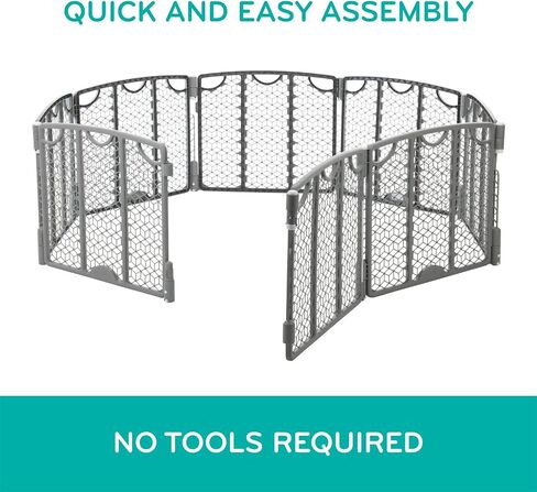 Evenflo Versatile Play Space Adjustable Play Area, 6-Panel (Cool Gray) in Saudi Arabia
