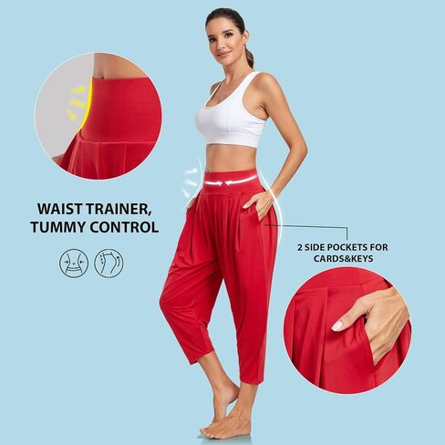 RIMLESS 7 Women's Harem pants Loose Fit Capri Pants Joggers Yoga Hippie Boho Balloon Pants in Saudi Arabia