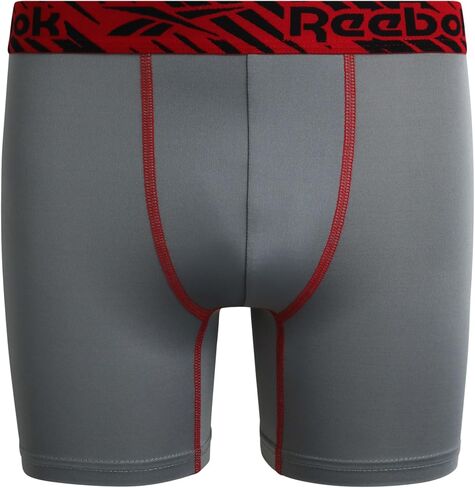 Reebok Boys' Boxer Briefs - 3 Pack Soft Comfort Performance Stretch Boys Underwear - Breathable Boxers for Boys (6-18) in Saudi Arabia
