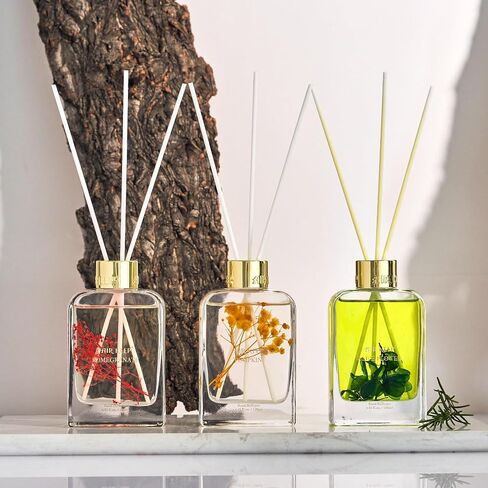 Reed Diffuser Set for Bathroom Air Fresheners,Lavender/Ocean Breeze/White Flower Oil Diffuser with 24 Sticks, 4.06 ozx3 Home Fragrance Reed Diffuser for Bathroom & Shelf Decor in Saudi Arabia