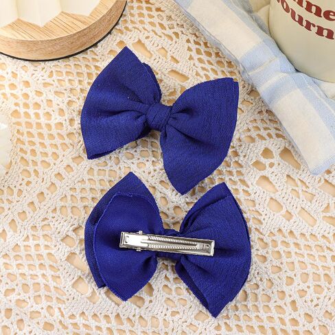 Baby Girls Hair 3'' Bows Clips Set Handmade Bow Hair Clips Hair Accessories Alligator Clip for Babies Infant Toddlers Little Kids 6 PCS Black White Beige in Saudi Arabia