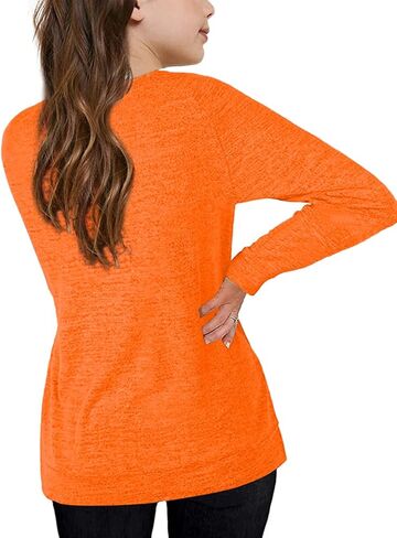 قمصان الفتيات من Apbondy كاجوال بأكمام طويلة وفتحة رقبة مستديرة وقمصان فضفاضة مخططة in Kuwait