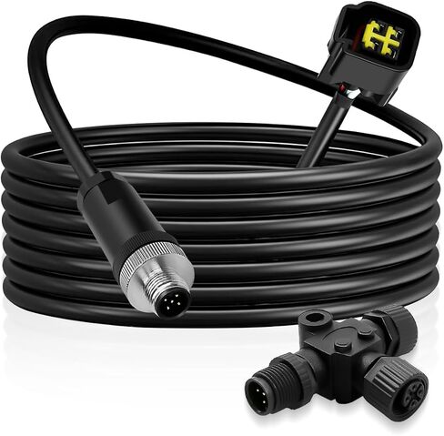 كابل واجهة المحرك مناسب لمحرك Yamaha الخارجي 2006-2023، كابل اتصال NMEA2000 يستبدل اتصال 000-0120-37 3004.6865 مع موصل T، 15 قدم in Saudi Arabia