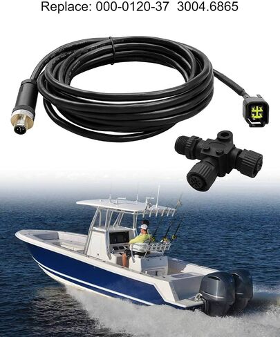 كابل واجهة المحرك مناسب لمحرك Yamaha الخارجي 2006-2023، كابل اتصال NMEA2000 يستبدل اتصال 000-0120-37 3004.6865 مع موصل T، 15 قدم in Saudi Arabia