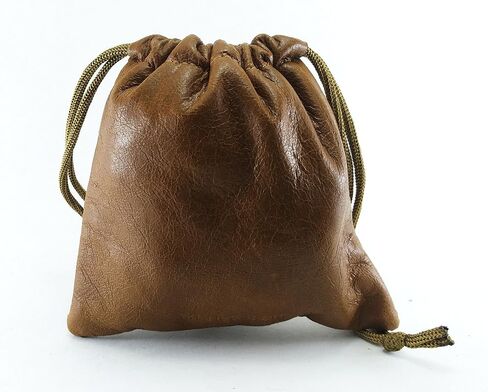 3 Pack Lambskin Leather Drawstrings Pouch: Black, 11.5cm X 11.5cm in Saudi Arabia