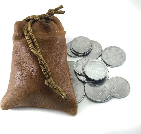 3 Pack Lambskin Leather Drawstrings Pouch: Black, 11.5cm X 11.5cm in Saudi Arabia