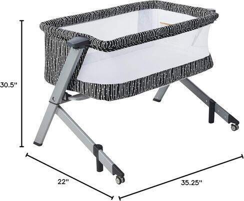 Flora Baby Bassinet in Confetti Blue, Lightweight and Portable Travel Bassinet with Carry Bag, Five Adjustable Height Position, Mattress Pad Included in Saudi Arabia
