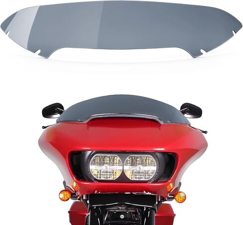 Amazicha 5" Windshield Windscreen Motorcycle Wind Splitter 15-23 Compatible for Harley Davidson Touring Road Glide Models 2015 2016 2017 2018 2019 2020 2021 2022 2023 2024(Smoke Tint) in Saudi Arabia