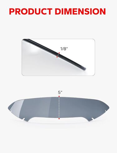 Amazicha 5" Windshield Windscreen Motorcycle Wind Splitter 15-23 Compatible for Harley Davidson Touring Road Glide Models 2015 2016 2017 2018 2019 2020 2021 2022 2023 2024(Smoke Tint) in Saudi Arabia