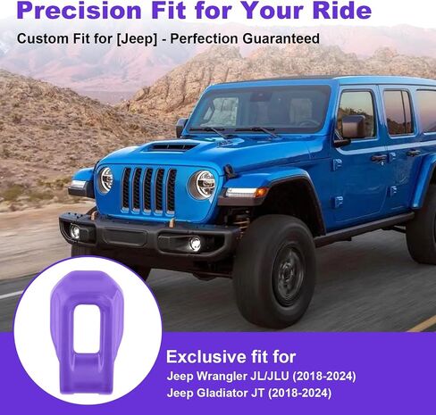 Hood Latch Lock Catch Brackets Cover for Jeep Wrangler JL JLU Gladiator JT 2018-2024 ABS Exterior Accessories, 2 Pcs Hood Latch Cover (Red) in Saudi Arabia