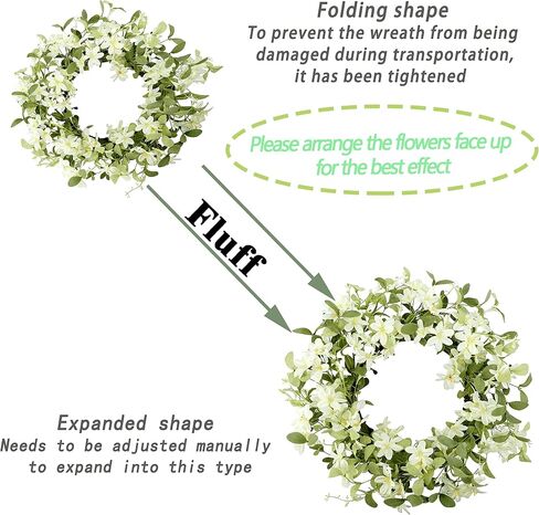 20 inch Artificial Fall Wreaths for Front Door Autumn Eucalyptus Wreath with Eucalyptus Leaves,Small Pumpkin,Small Berry for Front Door Indoor Outdoor Farmhouse Wall Holiday Decor in Kuwait
