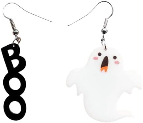Halloween Theme Earrings Funny Acrylic Cartoon Pumpkin Ghost Skull Bat Dangle Earrings Creative Nightclub Spider Bloody Handprint Jewelry Halloween Costume Party Exaggeration Accessories in Saudi Arabia