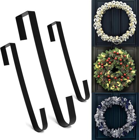 Wreath Hanger, 15" to 25" Adjustable Wreath Hangers for Front Door, Indoor or Outdoor Over The Door Wreath Hook Hanger for Easter Spring Halloween Xmas Garland Decorations, 20lb Load Bearing in Saudi Arabia