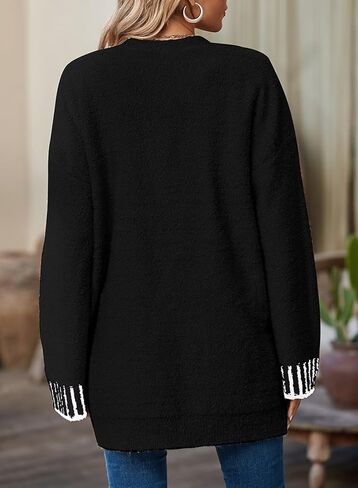 SHEWIN Women Cardigan Sweaters 2024 Open Front Long Sleeve Knit Coat with Pocket in Saudi Arabia