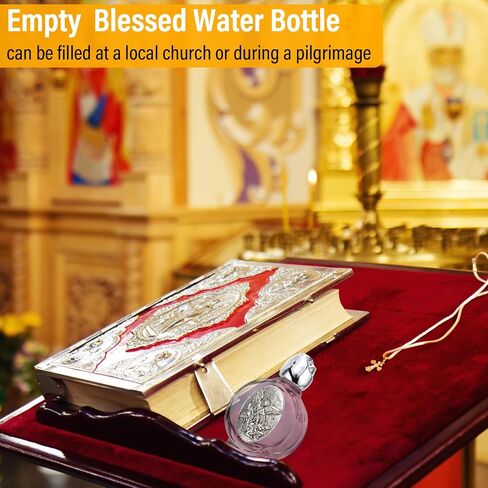 Domensi 14 Pcs Small Glass Holy Water Bottle 0.5 Floz Embossed Catholic Holy Water Bottles Empty Travel Holy Water Bottles Girls Little Bottle for Church Events Baptisms Home Wedding(Silver) in Saudi Arabia