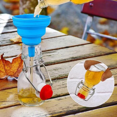 8 Pack Flip Top Glass Bottles,3.38 oz/100ml Small Swing Top Glass Bottle,Clear Mini Liquor Bottles,Decoration Botter for Crafts Wedding Party (100ML-8Pack) in Saudi Arabia