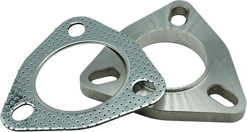 طقم توصيل شفة العادم 2 بوصة 3 مسامير، شفة وحشية لرؤوس عادم توربو ماسورة العادم من الفولاذ المقاوم للصدأ 51 مم in Kuwait