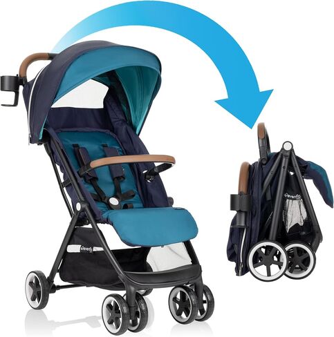 Evenflo GOLD Otto Self-Folding Stroller, Baby Carriage, Lightweight Compact, Gravity Fold, Automatic, Fits Infant Car Seat, Carriages, Light Travel Strollers in Saudi Arabia