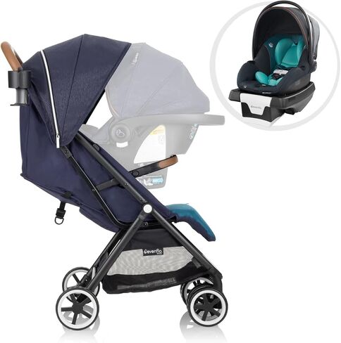 Evenflo GOLD Otto Self-Folding Stroller, Baby Carriage, Lightweight Compact, Gravity Fold, Automatic, Fits Infant Car Seat, Carriages, Light Travel Strollers in Saudi Arabia