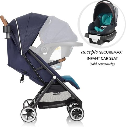 Evenflo GOLD Otto Self-Folding Stroller, Baby Carriage, Lightweight Compact, Gravity Fold, Automatic, Fits Infant Car Seat, Carriages, Light Travel Strollers in Saudi Arabia