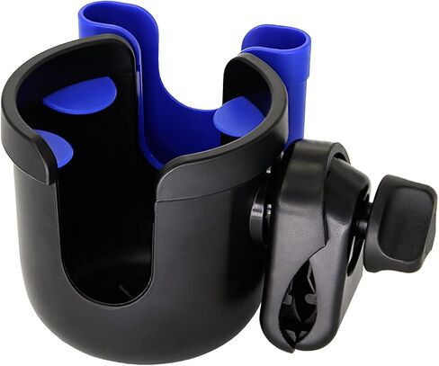 Universal Cup Holder, Stroller Cup Holder with Phone Holder, Stroller Accessories , Bike Water Bottle Holder, Treadmill, Wheelchair(Royal) in Saudi Arabia
