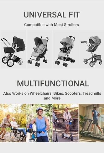 Universal Cup Holder, Stroller Cup Holder with Phone Holder, Stroller Accessories , Bike Water Bottle Holder, Treadmill, Wheelchair(Royal) in Saudi Arabia