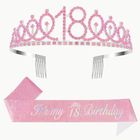 Birthday Sash for Women, Birthday Crown, Birthday Tiara, Birthday Girl Sash, Birthday Sash and Tiara for Women in Saudi Arabia