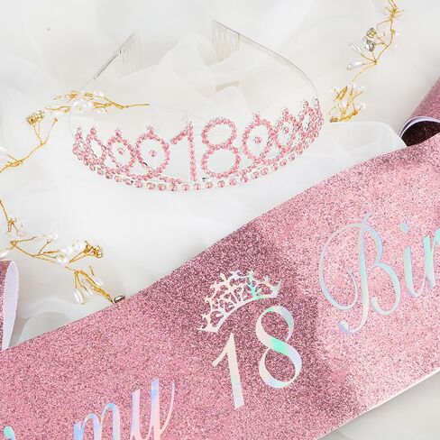 Birthday Sash for Women, Birthday Crown, Birthday Tiara, Birthday Girl Sash, Birthday Sash and Tiara for Women in Saudi Arabia