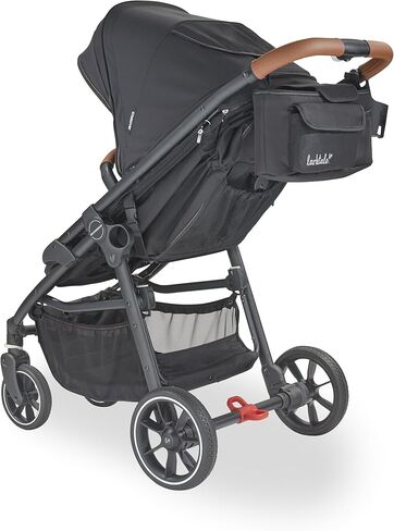 عربة وعربة Larktale Crossover الكل في واحد - تحويل من عربة أطفال واحدة إلى عربة سحب بمقعدين مع مظلة - بايرون بلاك in Kuwait