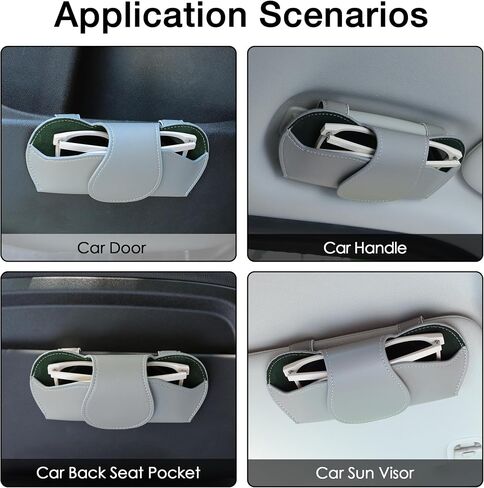 KINIVA Sunglass Clip for Car Visor,Car Sunglass Holder,Magnetic Glasses Case for Car Accessories Organizer in Saudi Arabia