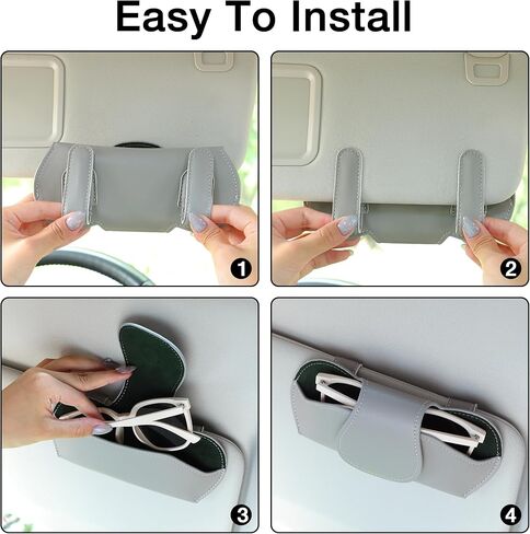 KINIVA Sunglass Clip for Car Visor,Car Sunglass Holder,Magnetic Glasses Case for Car Accessories Organizer in Saudi Arabia