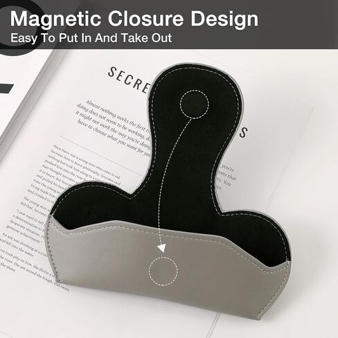 KINIVA Sunglass Clip for Car Visor,Car Sunglass Holder,Magnetic Glasses Case for Car Accessories Organizer in Saudi Arabia