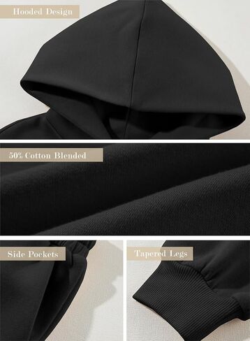 Aleumdr Womens 2 Piece Outfits Matching Sets Sweatsuit Hoodie Sweatshirts and Sweatpants Tracksuits Joggers Sweat Sets in Saudi Arabia