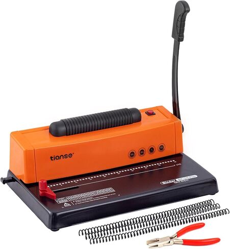 TIANSE Binding Machine, Wire Binder Machine 34 - Square Size Holes, Punching 120 Sheets, Bind 12 Sheets Book Maker with Sturdy Metal Construction in Saudi Arabia