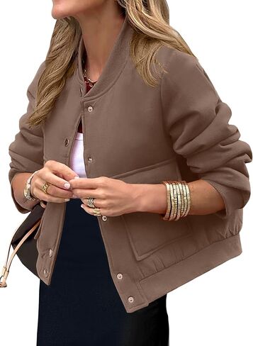 ANRABESS Women Cropped Jackets Long Sleeve Fashion Casual Varsity Bomber Jacket Coat 2024 Trendy Fall Outfits in Saudi Arabia