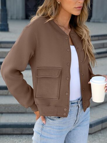 ANRABESS Women Cropped Jackets Long Sleeve Fashion Casual Varsity Bomber Jacket Coat 2024 Trendy Fall Outfits in Saudi Arabia