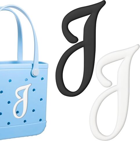 2Pcs Letter Charm for Bogg Bag Initial Bogg Bag Accessories Charms for Simply Southern Beach Tote Insert Alphabet 3D Personalized Large Handbag Decoration Birthday Gifts for Sister Friends in Saudi Arabia