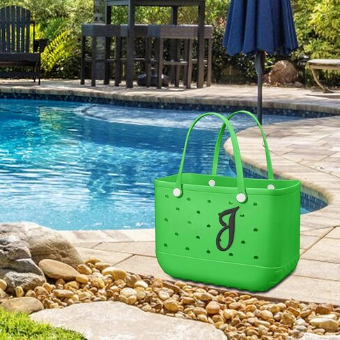 2Pcs Letter Charm for Bogg Bag Initial Bogg Bag Accessories Charms for Simply Southern Beach Tote Insert Alphabet 3D Personalized Large Handbag Decoration Birthday Gifts for Sister Friends in Saudi Arabia