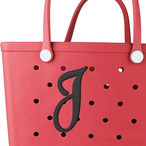 2Pcs Letter Charm for Bogg Bag Initial Bogg Bag Accessories Charms for Simply Southern Beach Tote Insert Alphabet 3D Personalized Large Handbag Decoration Birthday Gifts for Sister Friends in Saudi Arabia